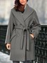 Shawl Collar Woolen Urban Overcoat