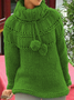 Turtleneck Wool/Knitting Plain Sweater