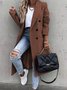 Loose Lapel Collar Casual Overcoat