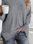 Crew Neck Yarn/Wool Yarn Plain Sweater