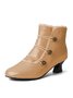 Women Leather Comfy Heel Shoes