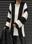 Casual Wool/Knitting Striped Turtleneck Sweater