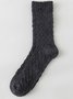 Casual Retro Twist Pattern Warm Wool Socks Autumn and Winter Socks