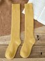 Casual Cotton Solid Color High Stretch Socks Tall Socks Everyday Accessories