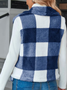 Fluff/Granular Fleece Fabric Cross Neck Vest