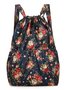 Ethnic Totem Floral Drawstring Backpack Storage Bag