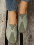 Vintage Casual Anti-Suede Panel Flats