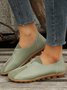 Vintage Casual Anti-Suede Panel Flats