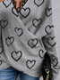 Wool/Knitting Heart/Cordate Casual Sweater