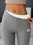 Casual Fleece Lined  High Waist Athletic Tummy Control Stretch Workout Leggings