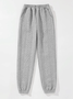 Fluff/Granular Fleece Fabric Casual Casual Pants