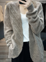 Casual Plain Others Regular Fit Sweater Coat