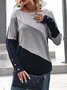 Color Block Button Detail Dolman Sleeve Tee