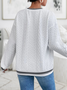V Neck Cotton-Blend Casual Regular Fit Sweatshirt