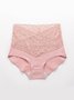 Women Sexy Plain Lace Breathable Lightweight Briefs