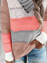 Regular Fit Color Block Casual Sweater