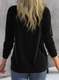 V Neck Casual Fake 2in1 Ombre Cyan Draped Neck Top