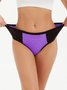 Contrast Stitching High Elasticity Briefs Plus Size
