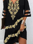 Casual V Neck Floral Dress