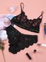 Valentine's Day Lace No Steel Ring Bra Briefs Sexy Set Plus Size