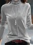 Urban Loose Turtleneck Plain T-Shirt