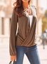 Split Joint Casual Loose V Neck Top