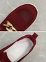 Plus Size Breathable Metal Decor Slip On Shoes