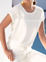 Crew Neck Loose Plain Casual T-Shirt