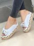 Bow Decorative Woven Platform Sandals