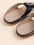Vintage Rhinestone Decor Flip Flop Slide Sandals