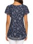 Elegant Ruffled Sleeves Floral Top