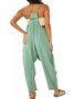 Casual Loose Plain Pockets Jumpsuit & Romper