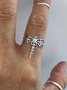 Ethnic Wind Dragonfly Pattern Hollow Open Ring Vintage Holiday Jewelry