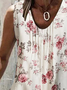 Ruched Casual Floral Shirt