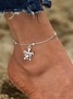 Bohemia Silver Cutout Turtle Anklet Vacation Beach Jewelry
