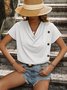 Plain Loose Scoop Neck Simple Shirt