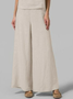 Summer Outfits Casual Plain Cotton and Linen Suits Sleeveless Tank Top and Pants Two-Piece Sets