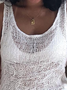 Linen Regular Fit Cotton And Linen Crew Neck Tank Top