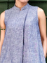 Plain Cotton And Linen Loose Linen Dress