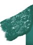 Elegant Lace Loose V Neck T-Shirt