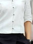 Buttoned Loose Linen Blouse