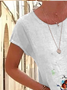 Women Casual Summer Dragonfly Pockets Short Sleeve Crew Neck Mini Vacation Dress