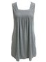 Spaghetti Loose Plain Casual Dress