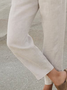 Women's cotton and linen casual seaside holiday trousers