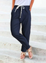 Cropped harem Pants Solid Casual Pants