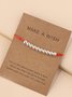Casual Silver Metal Beaded Leather Anklet Holiday Bohemian Women's Jewelry