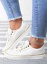 Chain Decor Lace-up Casual Skate Shoes