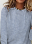 Women Striped Crew Neck Casual Long Sleeve Top