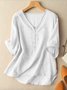 Buckle Plain Short Sleeve Casual Shirt