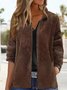 Plain Casual Teddy Jacket